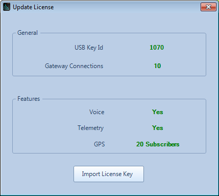 RadioPro Dispatch™ Software - License Key Information